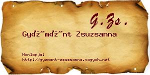 Gyémánt Zsuzsanna névjegykártya