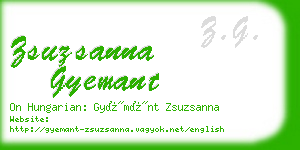 zsuzsanna gyemant business card